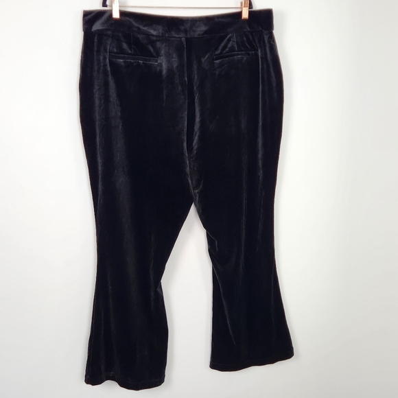 Universal Standard Farrah Velvet Black Trouser Pants Size 24 - Picture 10 of 11
